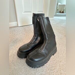 Chunky black boots by Urban